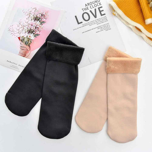 2 Pairs Ladies Velvet Cashmere Warm Socks For Ladiesβ Thick Wool Socks for Autumn, Winter, Spring