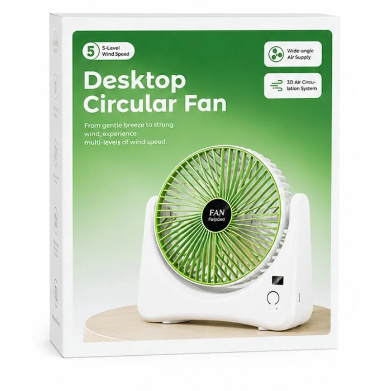 Circular Rechargeable Desktop Fan